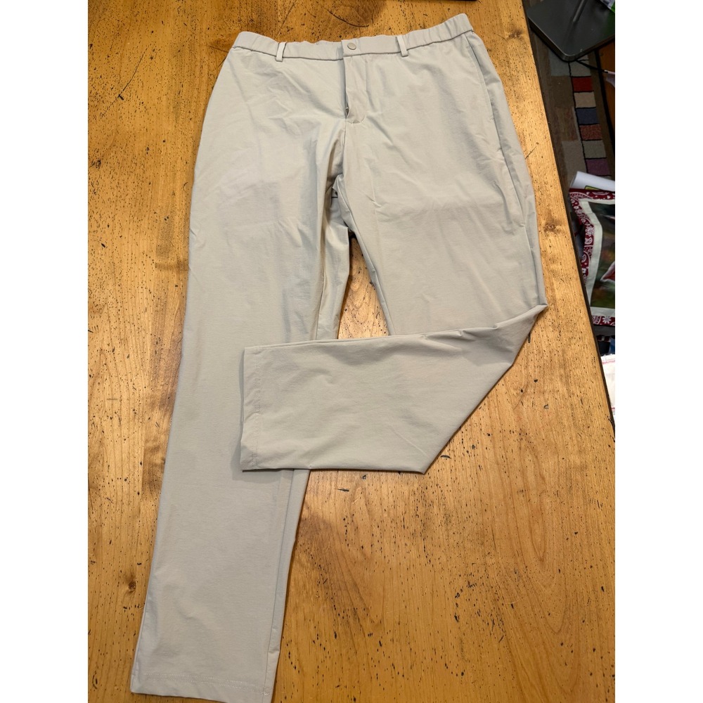 Bearbottom Stretch Tech Pants L 30 Tan Khaki Lightweight Commuter Golf Trousers